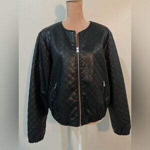 Apt 9 Vegan leather Bomber jacket